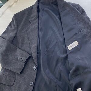 ALFRED Wool Charcoal Gray Blazer viscose blend lightweight business office